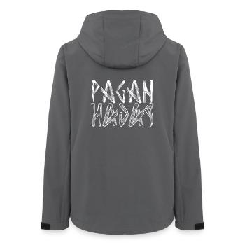 Logo de lettrage païen - Veste softshell femme recyclée Stanley/Stella - charbon - Dos - AI Model Female 172 light (172cm)