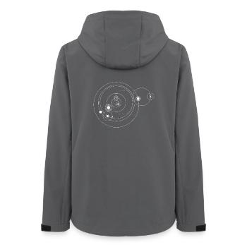 Solar system only (white) - Women’s Recycled Softshell Jacket by Stanley/Stella - anthracite - Back - AI Model Female 172 light (172cm)