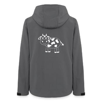 Cow - Women’s Recycled Softshell Jacket by Stanley/Stella - anthracite - Back - AI Model Female 172 light (172cm)
