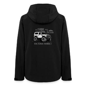 Off-Road Vehicle - Women’s Recycled Softshell Jacket by Stanley/Stella - black - Back - AI Model Female 172 light (172cm)
