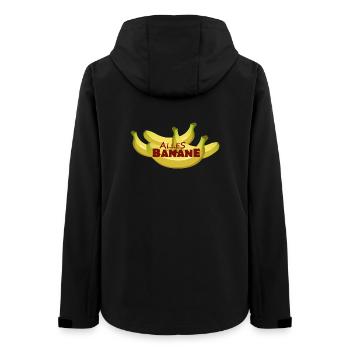 ALLES BANANE - Frauen Recycelte Softshelljacke von Stanley/Stella - Schwarz - Hinten - AI Model Female 172 light (172cm)