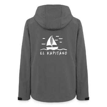 El Kapitano Sailing Dictons Bateau Skipper de mer - Veste softshell femme recyclée Stanley/Stella - charbon - Dos - AI Model Female 172 light (172cm)