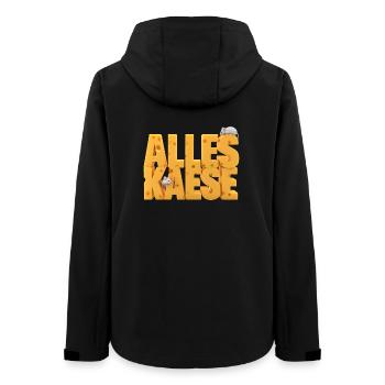 Alles Kaese - Frauen Recycelte Softshelljacke von Stanley/Stella - Schwarz - Hinten - AI Model Female 172 light (172cm)