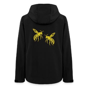 Biene Wespe - Frauen Recycelte Softshelljacke von Stanley/Stella - Schwarz - Hinten - AI Model Female 172 light (172cm)