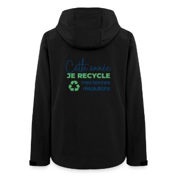 Cette année je recycle mes bonne résolutions - Veste softshell femme recyclée Stanley/Stella - noir - Dos - AI Model Female 172 light (172cm)