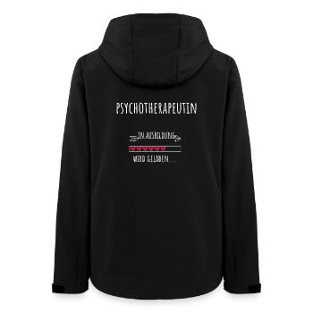 Psychologie Studentin Beruf Psychotherapeutin - Frauen Recycelte Softshelljacke von Stanley/Stella - Schwarz - Hinten - AI Model Female 172 light (172cm)