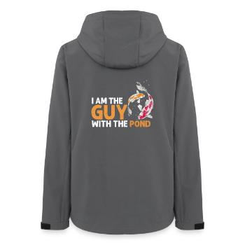 I Am The Guy With The Pond Koi Lover Hobby Fun - Frauen Recycelte Softshelljacke von Stanley/Stella - Anthrazit - Hinten - AI Model Female 172 light (172cm)