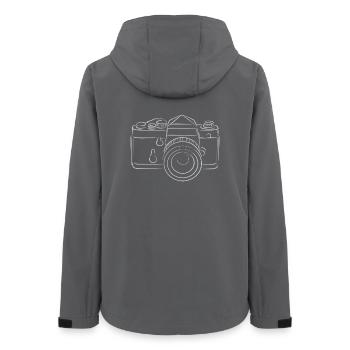 Camera - Women’s Recycled Softshell Jacket by Stanley/Stella - anthracite - Back - AI Model Female 172 light (172cm)