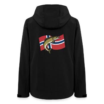 Pêche au brochet en Norvège - Veste softshell femme recyclée Stanley/Stella - noir - Dos - AI Model Female 172 light (172cm)