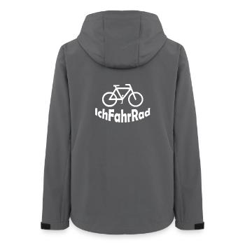 I'M CYCLING - Women’s Recycled Softshell Jacket by Stanley/Stella - anthracite - Back - AI Model Female 172 light (172cm)