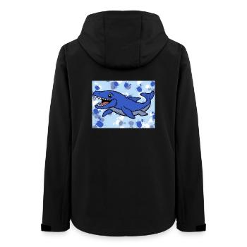 Mosasaurus Dino - Frauen Recycelte Softshelljacke von Stanley/Stella - Schwarz - Hinten - AI Model Female 172 light (172cm)