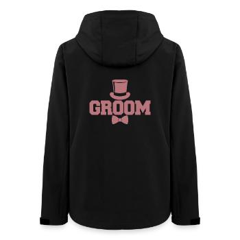 Bräutigam Cool Matching Paar Hochzeitsfeier Ehe - Frauen Recycelte Softshelljacke von Stanley/Stella - Schwarz - Hinten - AI Model Female 172 light (172cm)