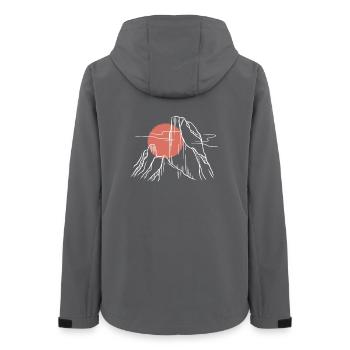 Soleil rouge sur les montagnes de la ligne - Veste softshell femme recyclée Stanley/Stella - charbon - Dos - AI Model Female 172 light (172cm)