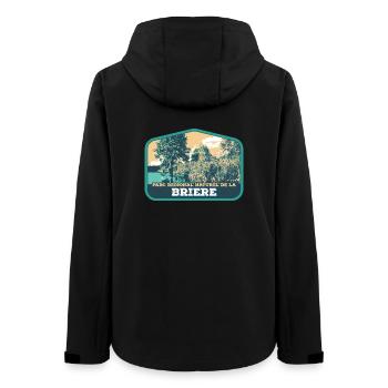 Écusson Paysage Brière : Nature Authentique - Veste softshell femme recyclée Stanley/Stella - noir - Dos - AI Model Female 172 light (172cm)