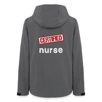 Krankenschwester - Frauen Recycelte Softshelljacke von Stanley/Stella - Anthrazit - Hinten - AI Model Female 172 light (172cm)