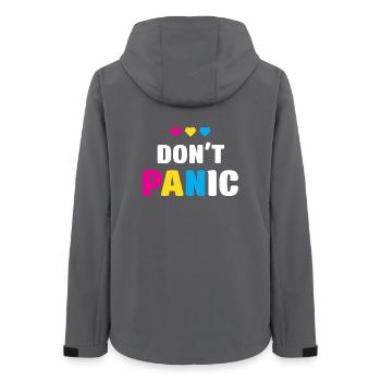 LGBT Pride Month - Keine Panik - Frauen Recycelte Softshelljacke von Stanley/Stella - Anthrazit - Hinten - AI Model Female 172 light (172cm)