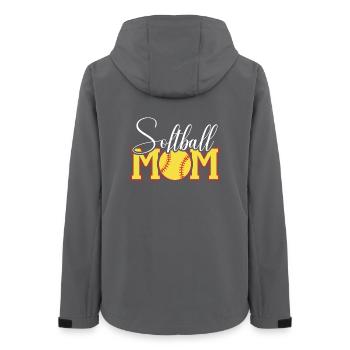 Softball Mama Emblem - Frauen Recycelte Softshelljacke von Stanley/Stella - Anthrazit - Hinten - AI Model Female 172 light (172cm)