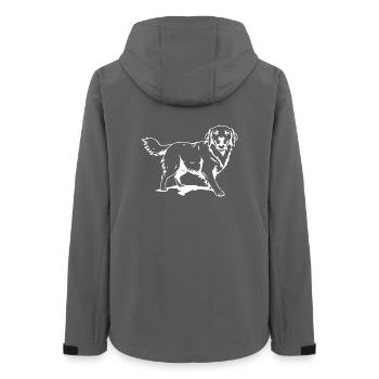 Golden Retriever Hunde T-shirt Hundeshirt Geschenk - Frauen Recycelte Softshelljacke von Stanley/Stella - Anthrazit - Hinten - AI Model Female 172 light (172cm)
