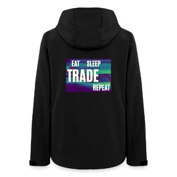 Eat Sleep Trade Repeat - Frauen Recycelte Softshelljacke von Stanley/Stella - Schwarz - Hinten - AI Model Female 172 light (172cm)