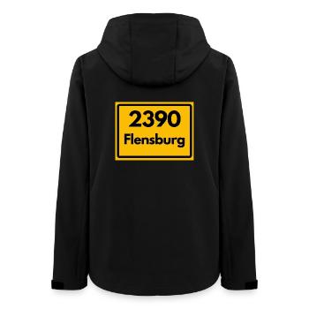 ANCIEN CODE POSTAL RETRO 2390 FLENSBURG – FJORD - Veste softshell femme recyclée Stanley/Stella - noir - Dos - AI Model Female 172 light (172cm)