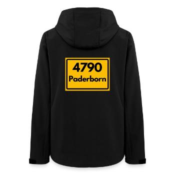 ANCIEN CODE POSTAL RETRO 4790 PADERBORN - Veste softshell femme recyclée Stanley/Stella - noir - Dos - AI Model Female 172 light (172cm)