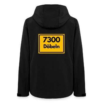 ANCIEN CODE POSTAL 7300 DÖBELN SAXE, DDR OSTALGIE - Veste softshell femme recyclée Stanley/Stella - noir - Dos - AI Model Female 172 light (172cm)