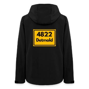 ALTE POSTLEITZAHL 4822 PLZ 32756 DETMOLD NRW - Frauen Recycelte Softshelljacke von Stanley/Stella - Schwarz - Hinten - AI Model Female 172 light (172cm)
