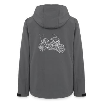 Trike Bike - Frauen Recycelte Softshelljacke von Stanley/Stella - Anthrazit - Hinten - AI Model Female 172 light (172cm)