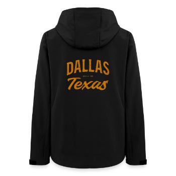 Dallas Texas Vintage Script 1841 - Frauen Recycelte Softshelljacke von Stanley/Stella - Schwarz - Hinten - AI Model Female 172 light (172cm)