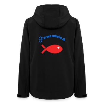 POISSON. MEMOIRE - Veste softshell femme recyclée Stanley/Stella - noir - Dos - AI Model Female 172 light (172cm)