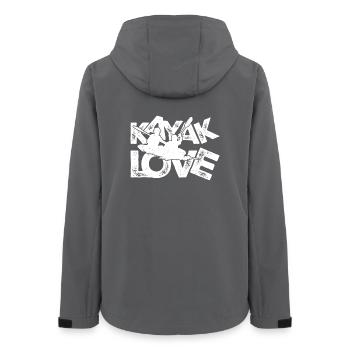 Kajak Love Duo Silhouette - Frauen Recycelte Softshelljacke von Stanley/Stella - Anthrazit - Hinten - AI Model Female 172 light (172cm)