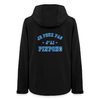 I can't I have pinpong - Women’s Recycled Softshell Jacket by Stanley/Stella - black - Back - AI Model Female 172 light (172cm)