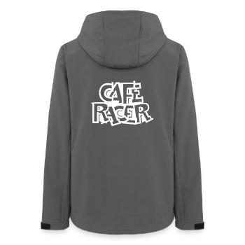 Caferacer Graffiti Moto Motard Café Racer Logo - Veste softshell femme recyclée Stanley/Stella - charbon - Dos - AI Model Female 172 light (172cm)