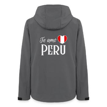 I love you Peru, Peruvian pride - Women’s Recycled Softshell Jacket by Stanley/Stella - anthracite - Back - AI Model Female 172 light (172cm)