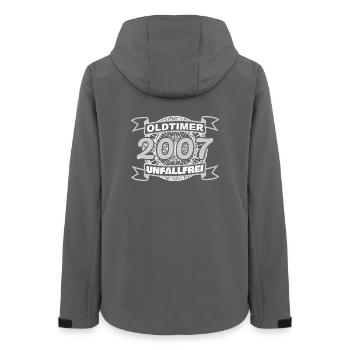 Oldtimer 2007 - Frauen Recycelte Softshelljacke von Stanley/Stella - Anthrazit - Hinten - AI Model Female 172 light (172cm)