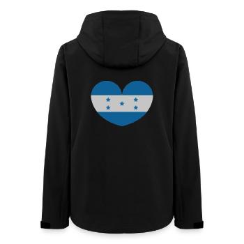 Herzflagge Honduras - Frauen Recycelte Softshelljacke von Stanley/Stella - Schwarz - Hinten - AI Model Female 172 light (172cm)