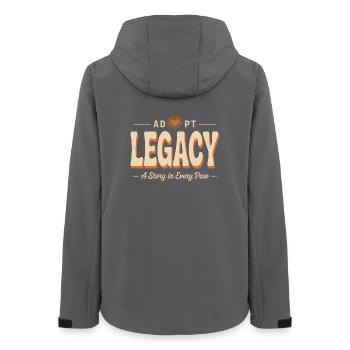 Legacy Paw Adoptionslogo - Frauen Recycelte Softshelljacke von Stanley/Stella - Anthrazit - Hinten - AI Model Female 172 light (172cm)
