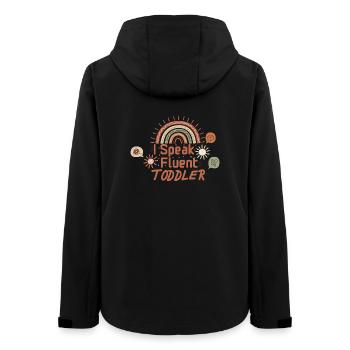 Speak Fluent Toddler Rainbow Tee - Women’s Recycled Softshell Jacket by Stanley/Stella - black - Back - AI Model Female 172 light (172cm)