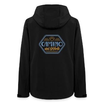 Camino del Norte Pilger-Stempel | Jakobsweg - Frauen Recycelte Softshelljacke von Stanley/Stella - Schwarz - Hinten - AI Model Female 172 light (172cm)