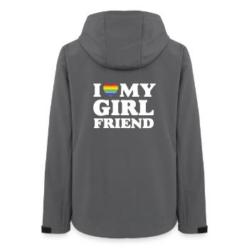 J’aime ma copine - LGBTQ - Veste softshell femme recyclée Stanley/Stella - charbon - Dos - AI Model Female 172 light (172cm)
