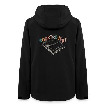 booktrovert Buchliebe retro Bücher vintage Lesen - Frauen Recycelte Softshelljacke von Stanley/Stella - Schwarz - Hinten - AI Model Female 172 light (172cm)