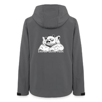 Energy Saving Mode Panda Bear Sleeping - Women’s Recycled Softshell Jacket by Stanley/Stella - anthracite - Back - AI Model Female 172 light (172cm)
