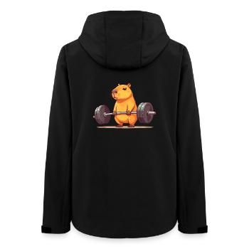 Soulevé de terre Capybara Drôle Fitness Capy Lover - Veste softshell femme recyclée Stanley/Stella - noir - Dos - AI Model Female 172 light (172cm)