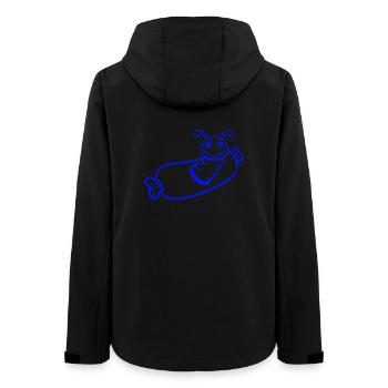 caterpillar hole sausage sausages grill hunger eat - Women’s Recycled Softshell Jacket by Stanley/Stella - black - Back - AI Model Female 172 light (172cm)