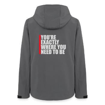 You're Exactly Where You Need To Be Inspiring - Women’s Recycled Softshell Jacket by Stanley/Stella - anthracite - Back - AI Model Female 172 light (172cm)