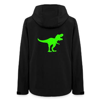Grüner Dino Rex Silhouette - Frauen Recycelte Softshelljacke von Stanley/Stella - Schwarz - Hinten - AI Model Female 172 light (172cm)
