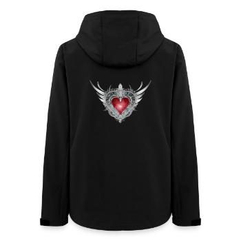 heavenly costume heart with silver wings - Women’s Recycled Softshell Jacket by Stanley/Stella - black - Back - AI Model Female 172 light (172cm)