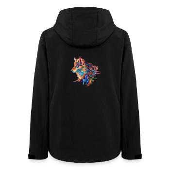 Wolf - Frauen Recycelte Softshelljacke von Stanley/Stella - Schwarz - Hinten - AI Model Female 172 light (172cm)