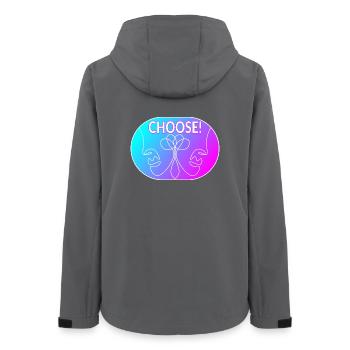 Line Art Drawing - Choose - Women’s Recycled Softshell Jacket by Stanley/Stella - anthracite - Back - AI Model Female 172 light (172cm)