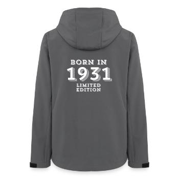 93 years, year of birth, date of birth - Women’s Recycled Softshell Jacket by Stanley/Stella - anthracite - Back - AI Model Female 172 light (172cm)